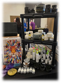 Photo of Just Jameen Products products being displayed at an event